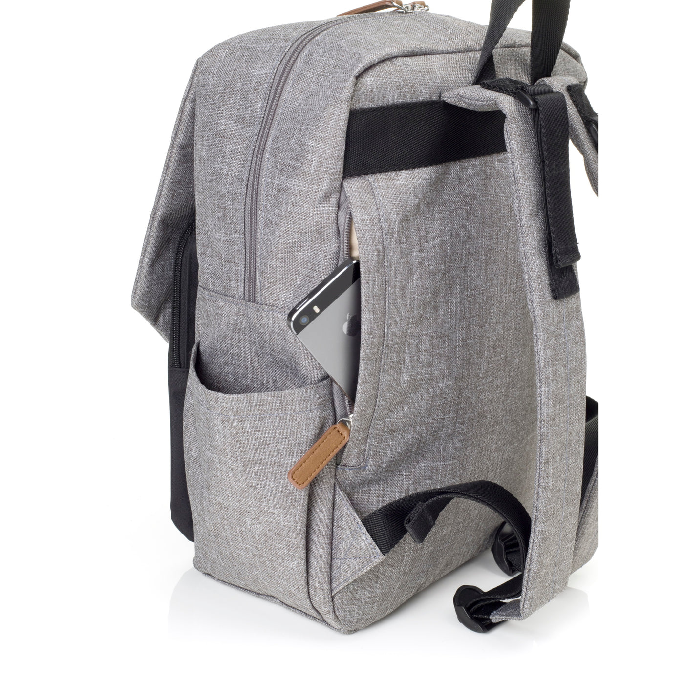 George Backpack Nappy Bag - Black/Grey