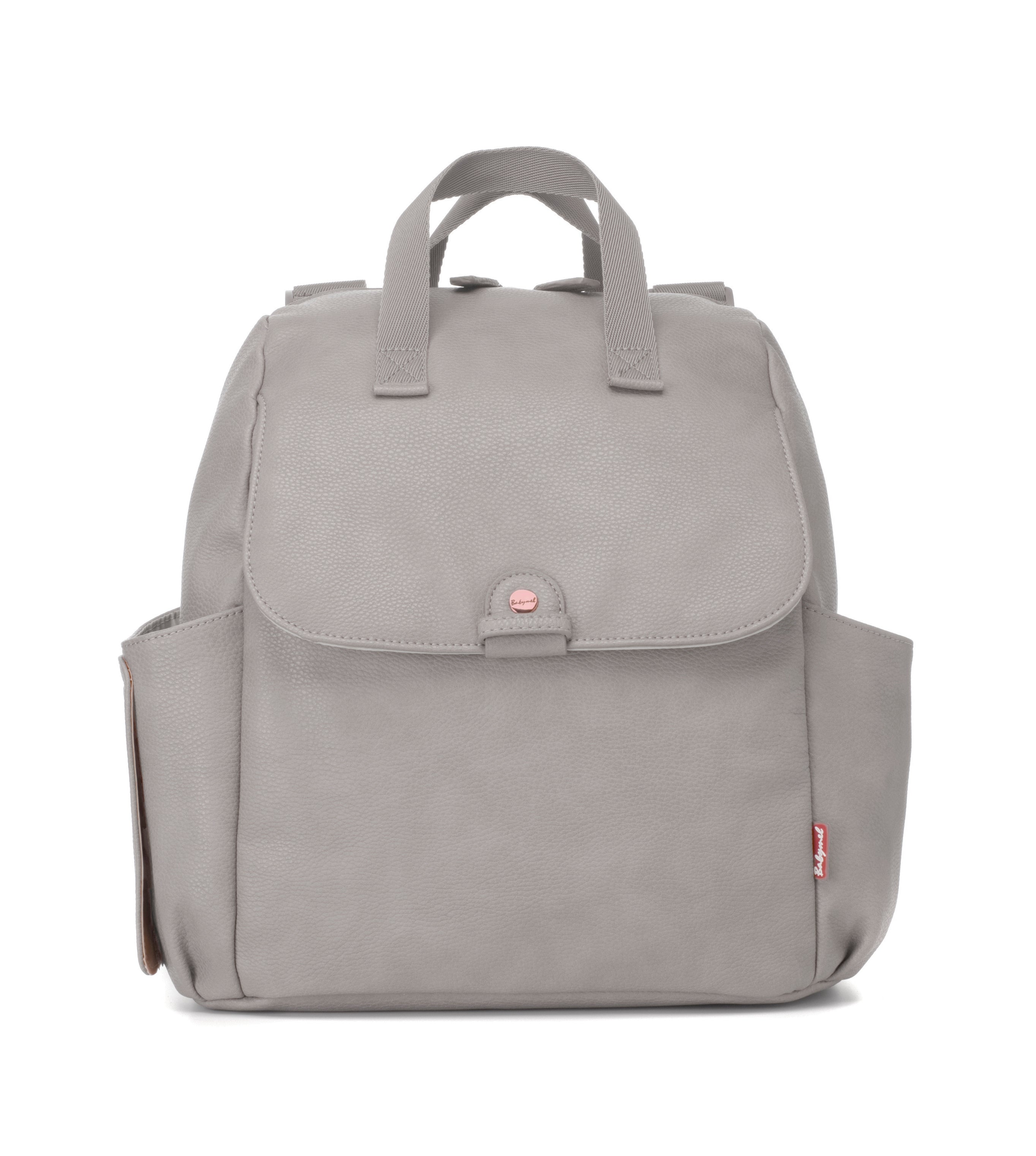babymel robyn backpack black leather Babymel Robyn Convertible Nappy Bag - Faux Leather Grey