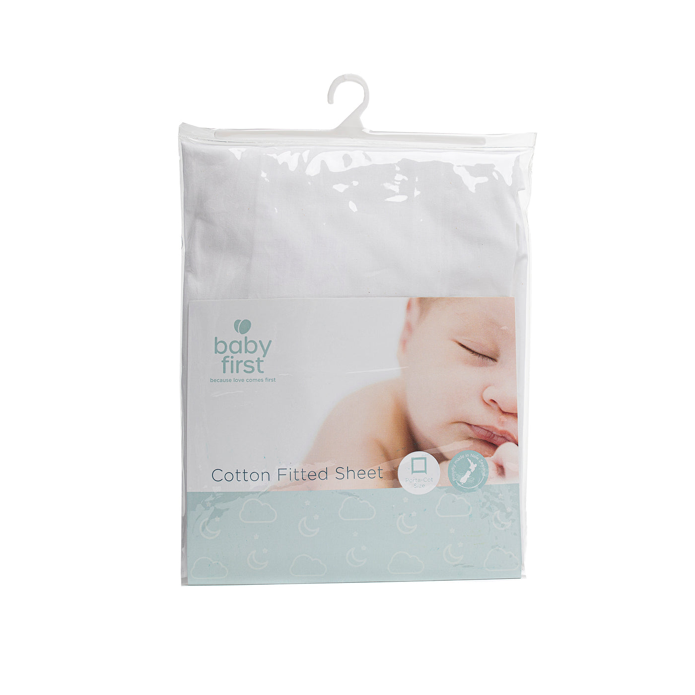 Portable Cot Fitted Sheet - White