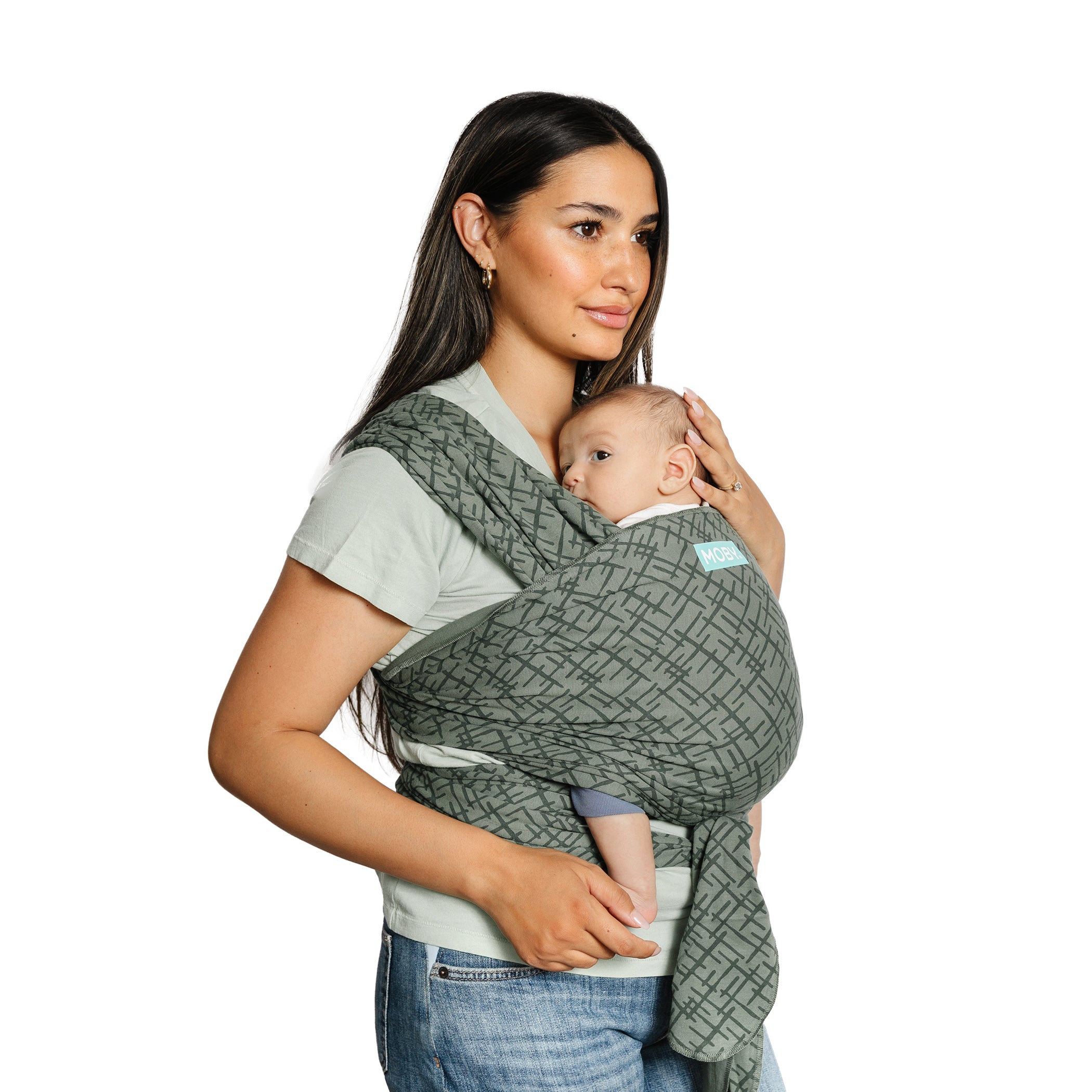 Moby Classic Baby Wrap Olive Etch Belly Beyond – Belly Beyond - Main Image