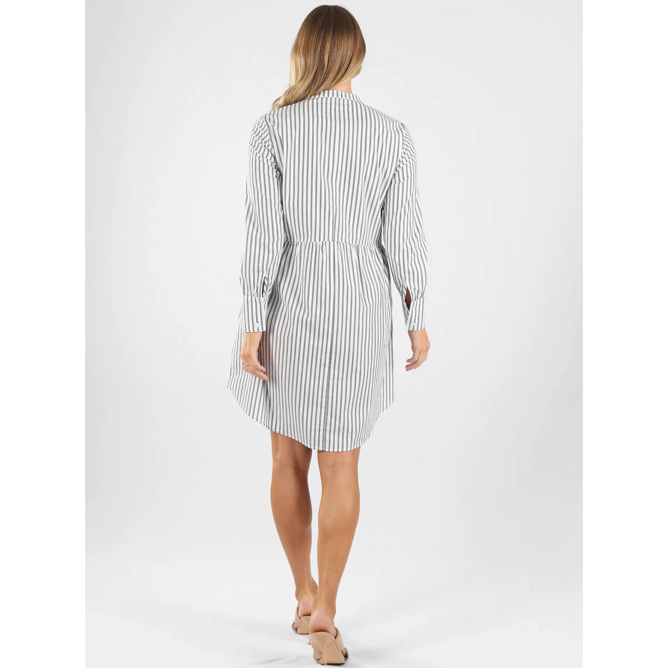 Iris Maternity & Nursing Dress - Navy Stripes