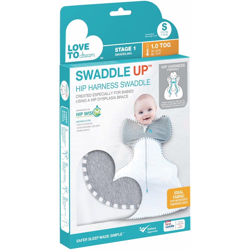 Love to Dream | Swaddle Up™ Hip Harness 1.0 TOG - Grey - Belly Beyond 