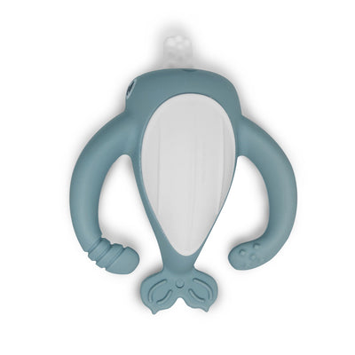 Nora Narwhal Silicone Teether - Iron Green
