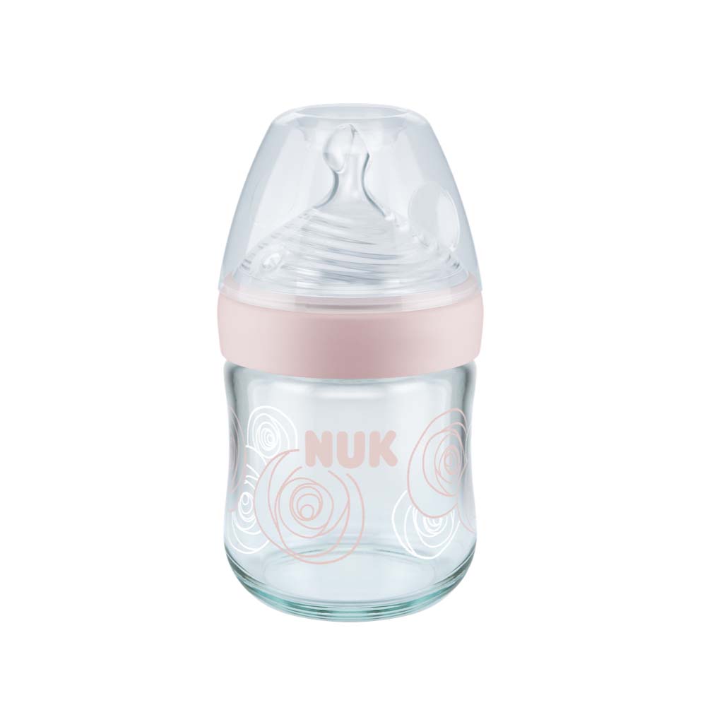 Feeding Bottle Nuk Sense Bottle Nuk Nature Sense Glass Baby Bottle 120ml Pink Belly Beyond