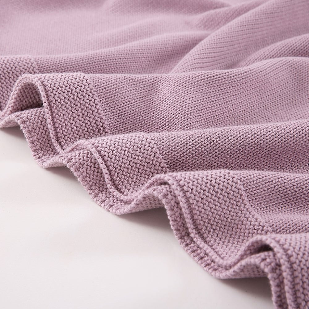 Eco Sprout baby blanket in lilac.