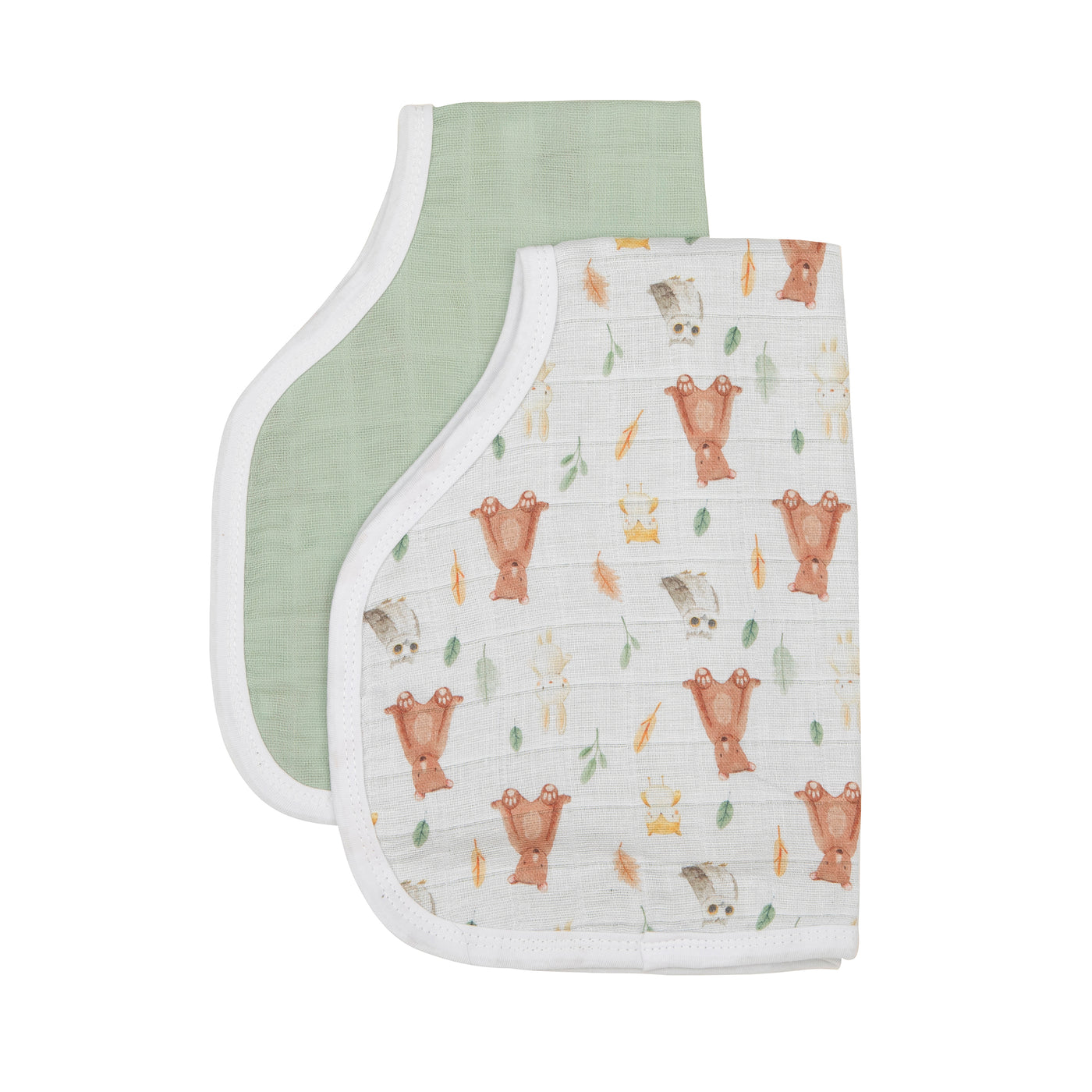 Burp Cloth 2pk - Forest Friends