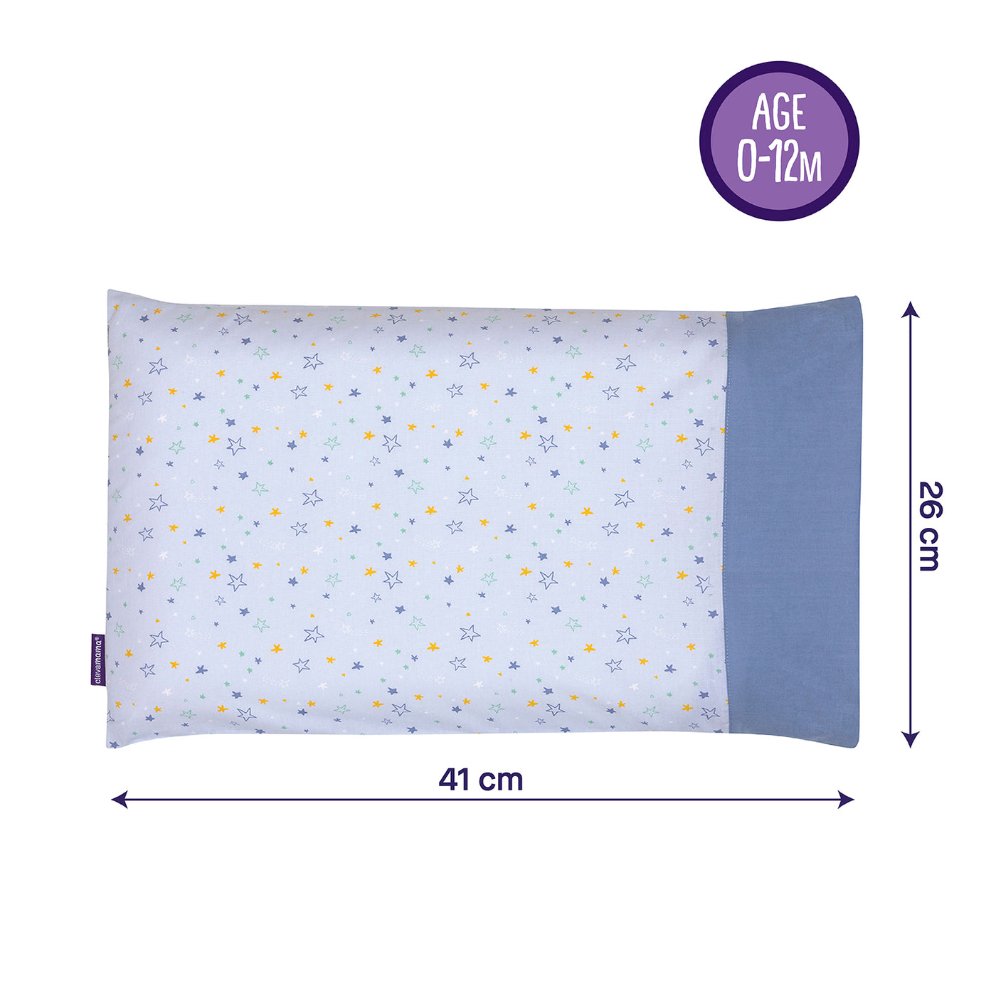 ClevaFoam Baby Pillow Case - Blue