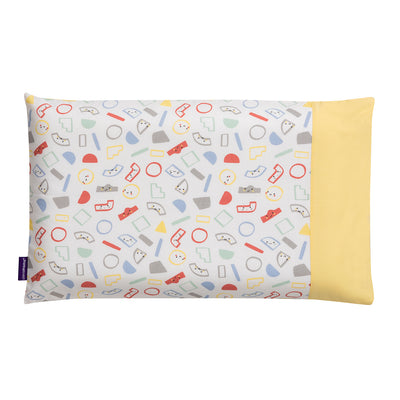 ClevaFoam Baby Pillow Case - Grey & Yellow