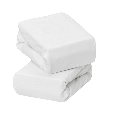 Jersey Cotton Fitted Sheets Bedside Crib 2pk - 83 x 46cm