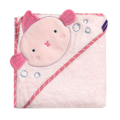 Bamboo Extra Large Apron Baby Bath Towel - Pink