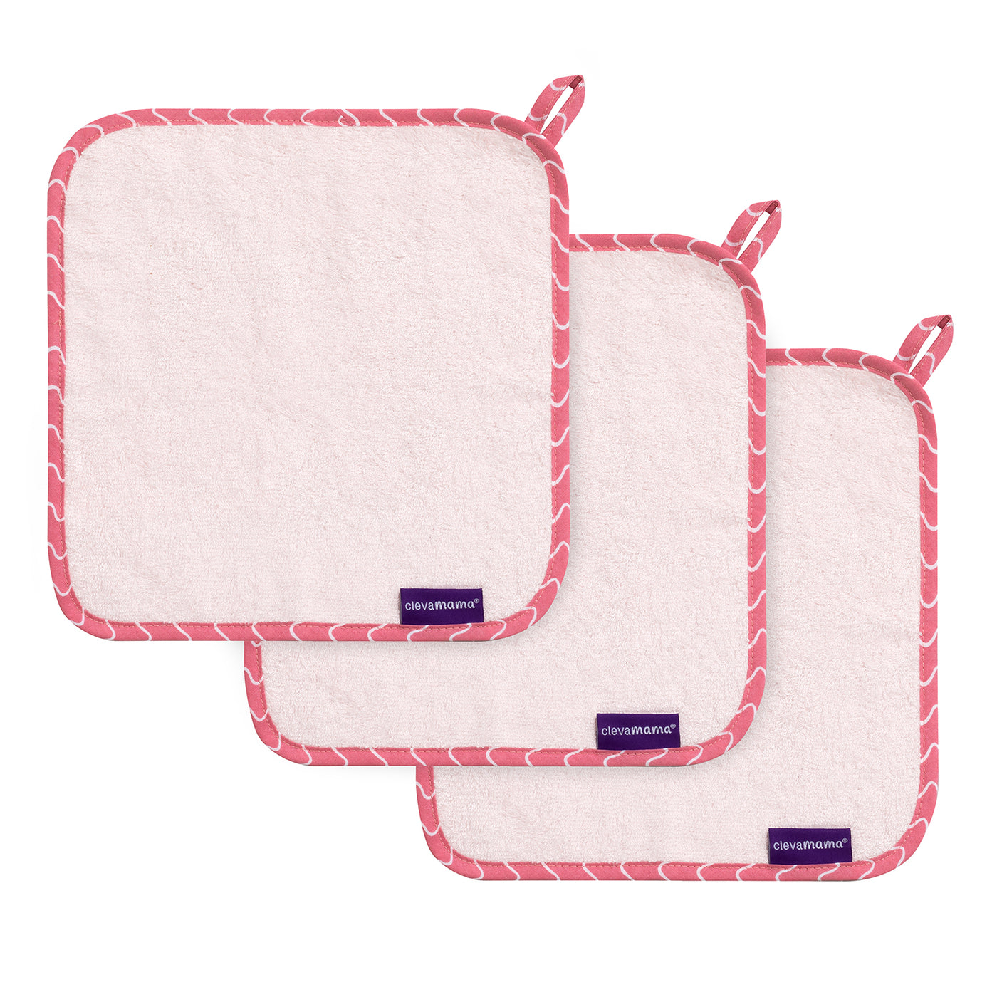 Bamboo Baby Washcloth 3pk - Pink
