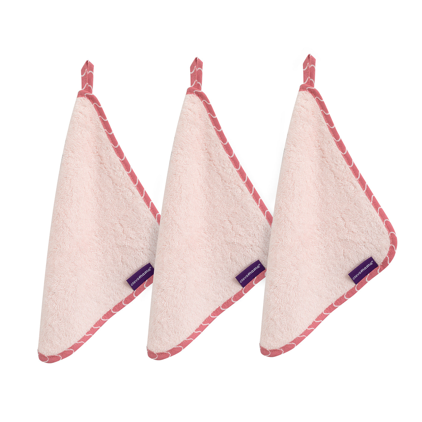 Bamboo Baby Washcloth 3pk - Pink