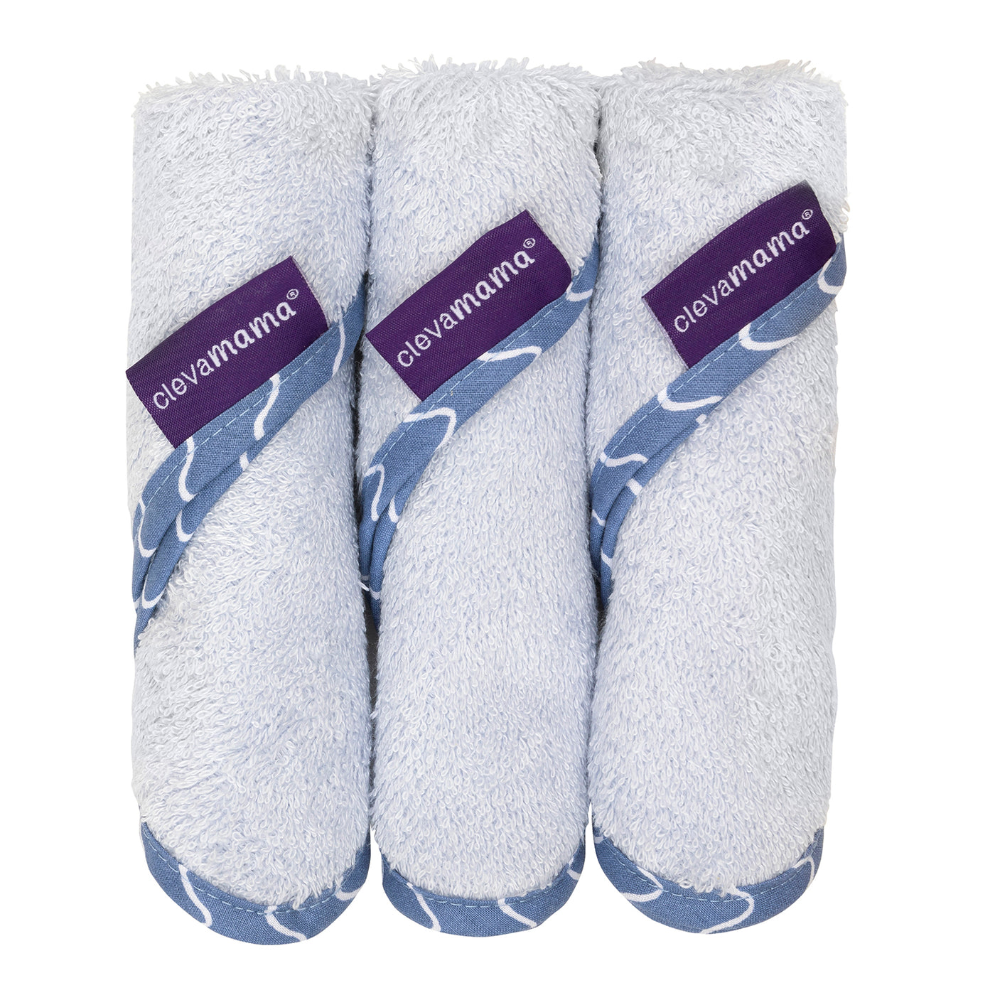 Bamboo Baby Washcloth 3pk - Blue