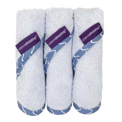 Bamboo Baby Washcloth 3pk - Blue
