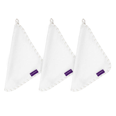 Bamboo Baby Washcloth 3pk - White & Grey