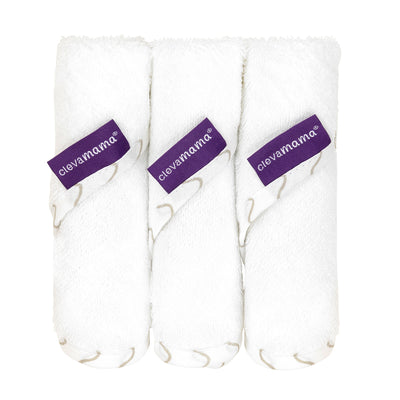 Bamboo Baby Washcloth 3pk - White & Grey