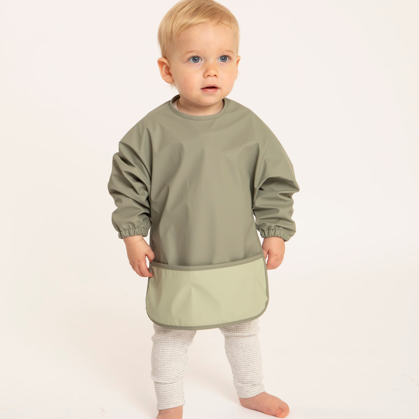 Recycled Long Sleeve Bib - Sage