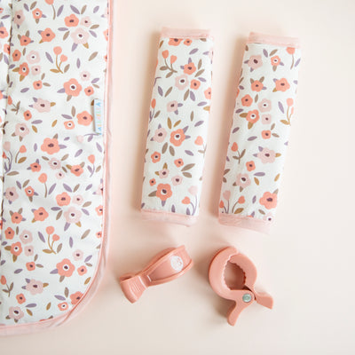 Harness Covers & Pram Pegs - Floral Bouquet