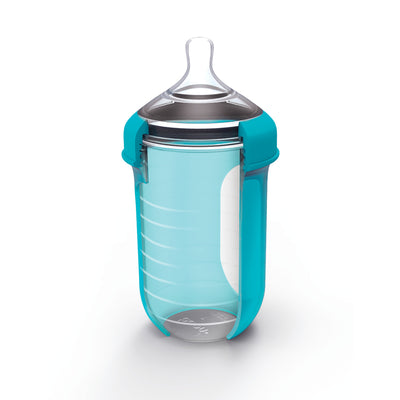 NURSH Silicone Bottle 8oz 3pk - Blue
