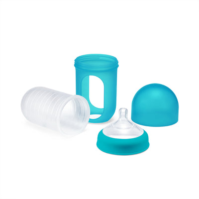 NURSH Silicone Bottle 8oz 3pk - Blue