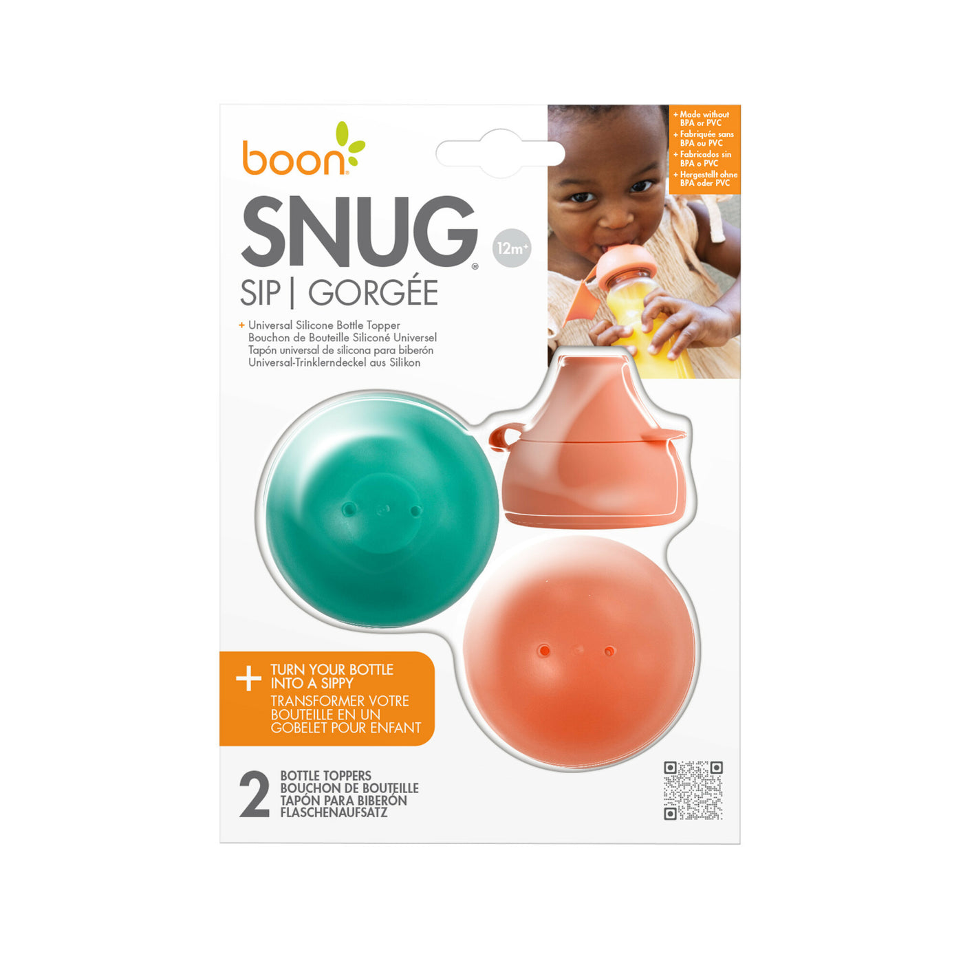 Snug Sip Bottle Topper With Case 2Pk