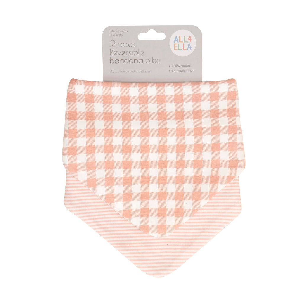Bandana Bibs 2pk - Gingham Strawberry Bandana Bibs 2pk - Gingham Strawberry