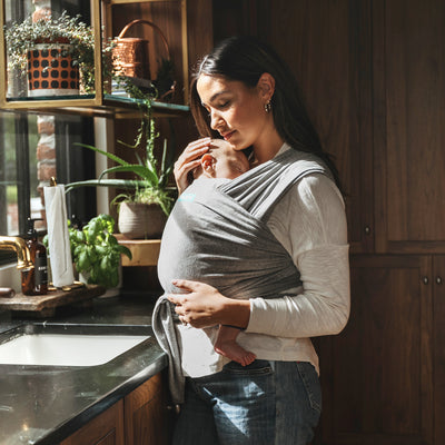 Classic Baby Wrap - Grey - Belly Beyond 