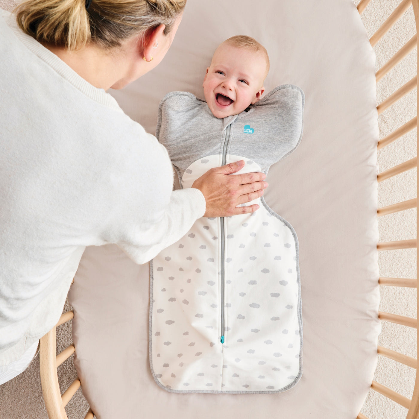 Swaddle Up™ All Seasons 1.5 TOG - Mini Cloud