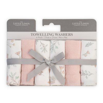 Towelling Washer 6pk - Harvest Bunny