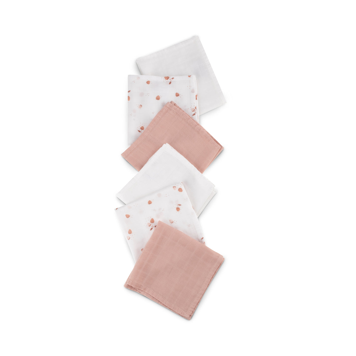 Muslin Wash Cloth 6pk - Dusty Rose