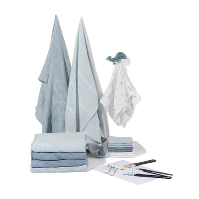 Little Bamboo Cellular Blanket 2Pk - Retro Blue