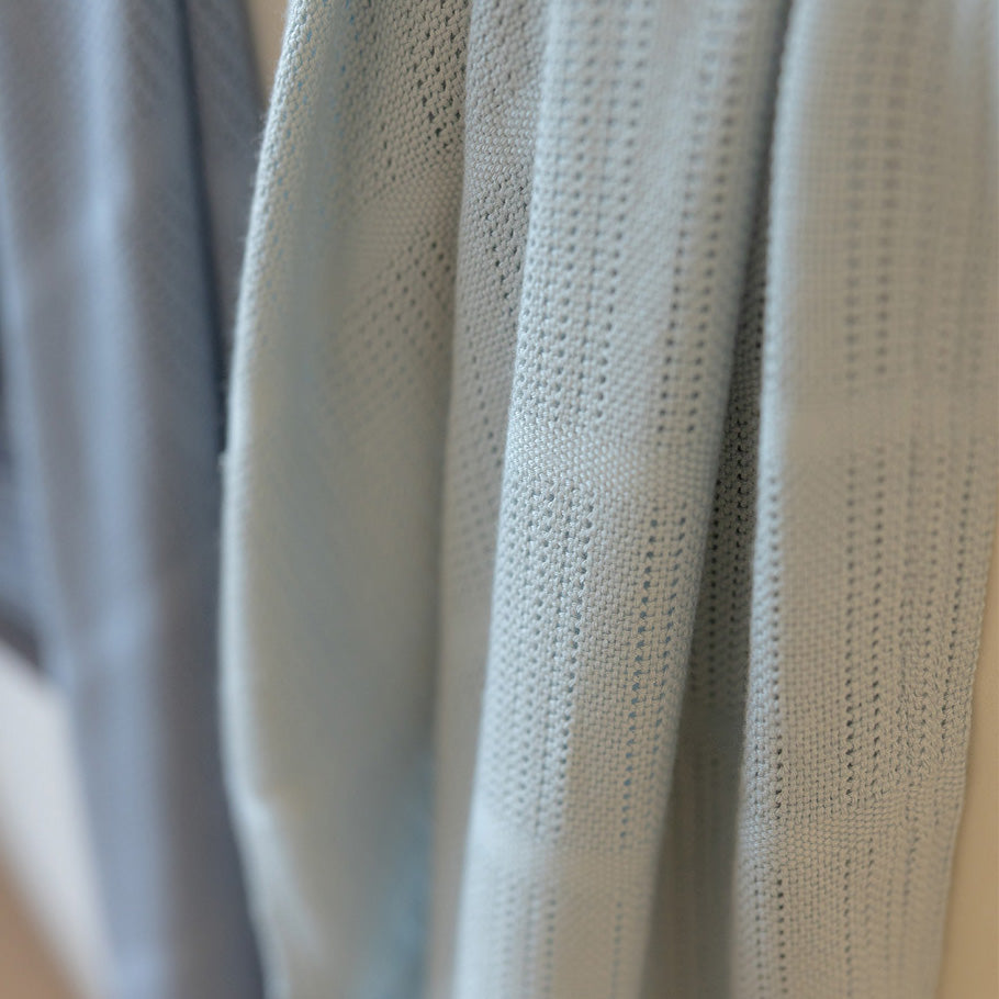 Little Bamboo Cellular Blanket 2Pk - Retro Blue