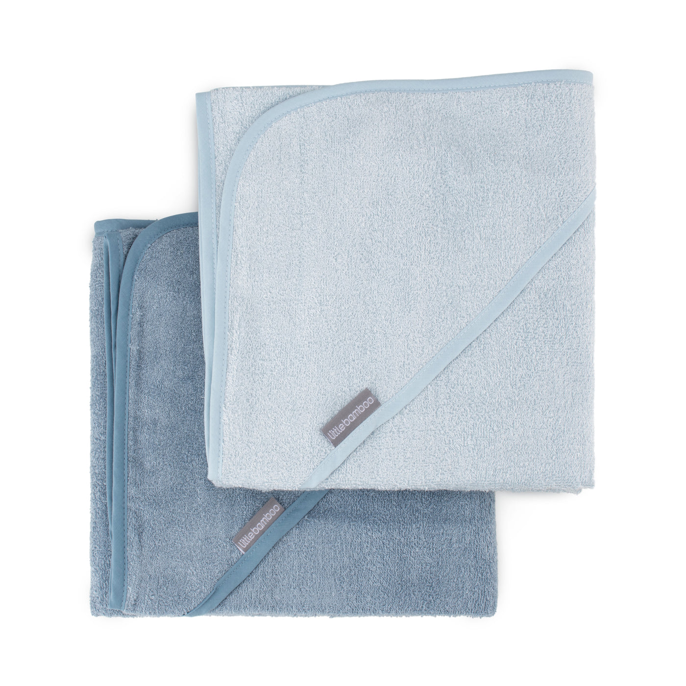 Hooded Towel 2pk - Retro Blue