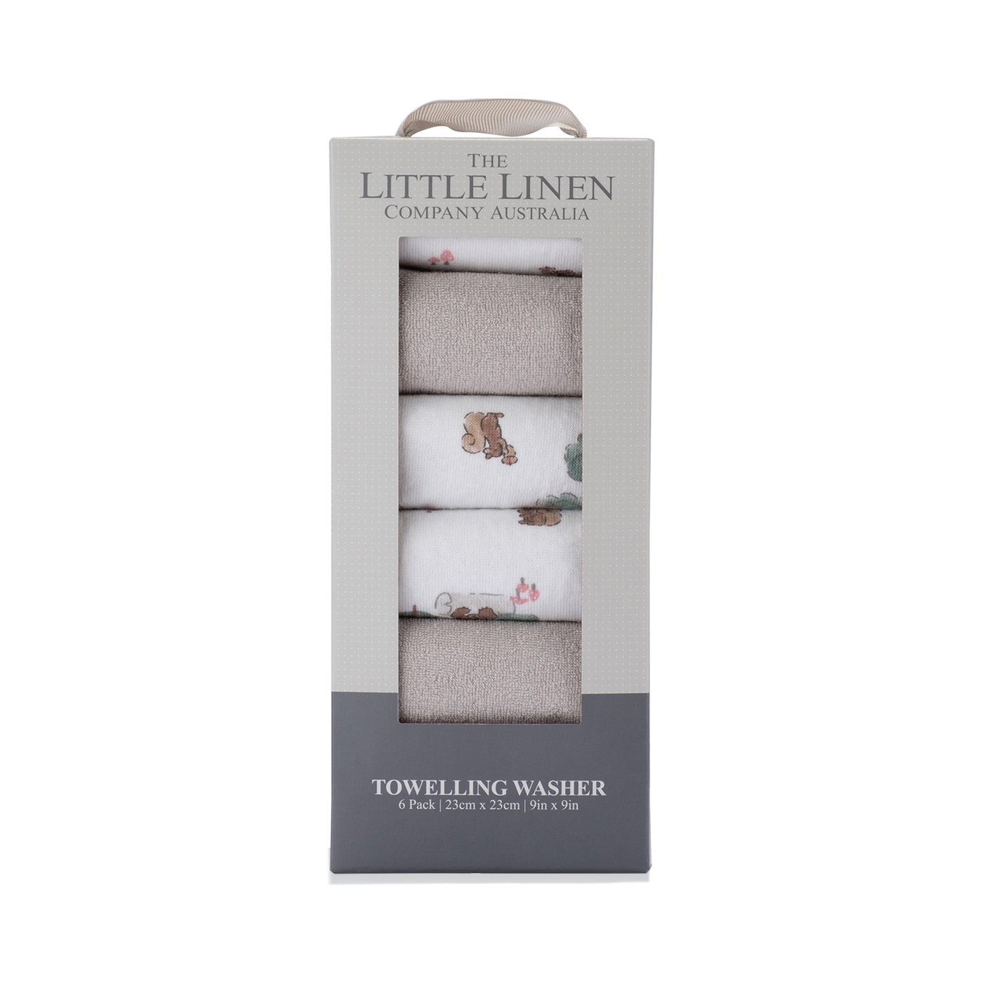 Towelling Washer 6pk - Willow Bear