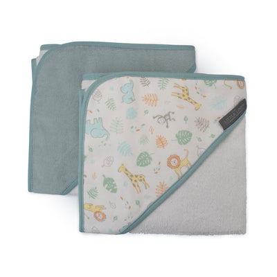 Hooded Towel 2pk - Savannah Giraffe