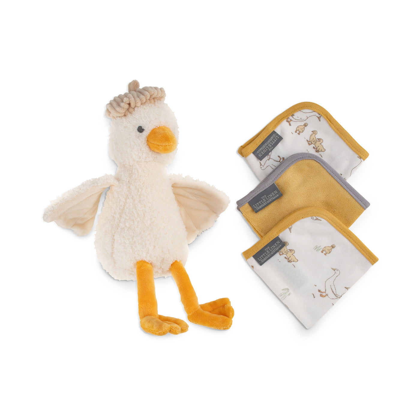 Plush Toy & Washers - Fuzzy Duck