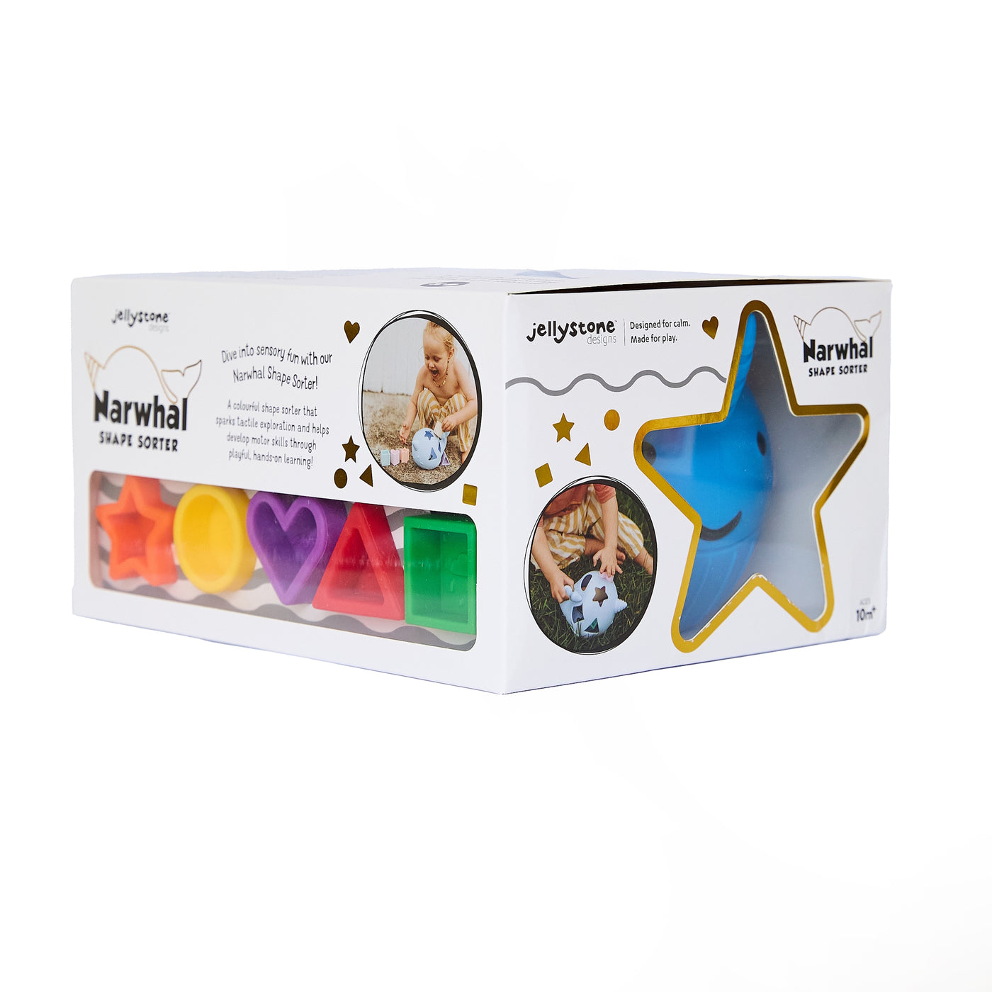 Narwhal Shape Sorter - Bright