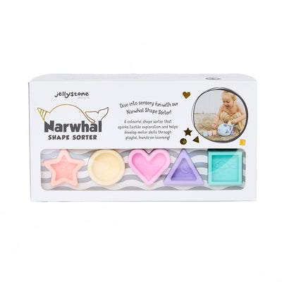 Narwhal Shape Sorter - Pastal