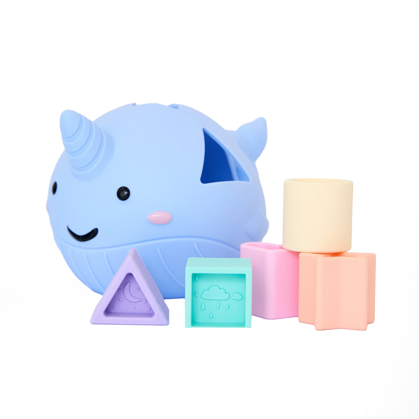 Narwhal Shape Sorter - Pastal