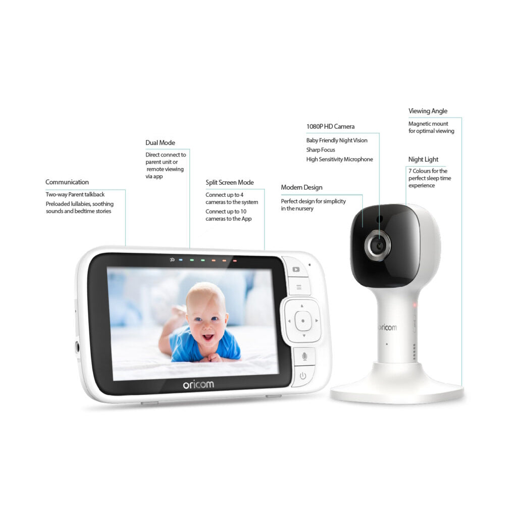 Babysense OBH500 Connected Baby Monitor Value Pack Belly