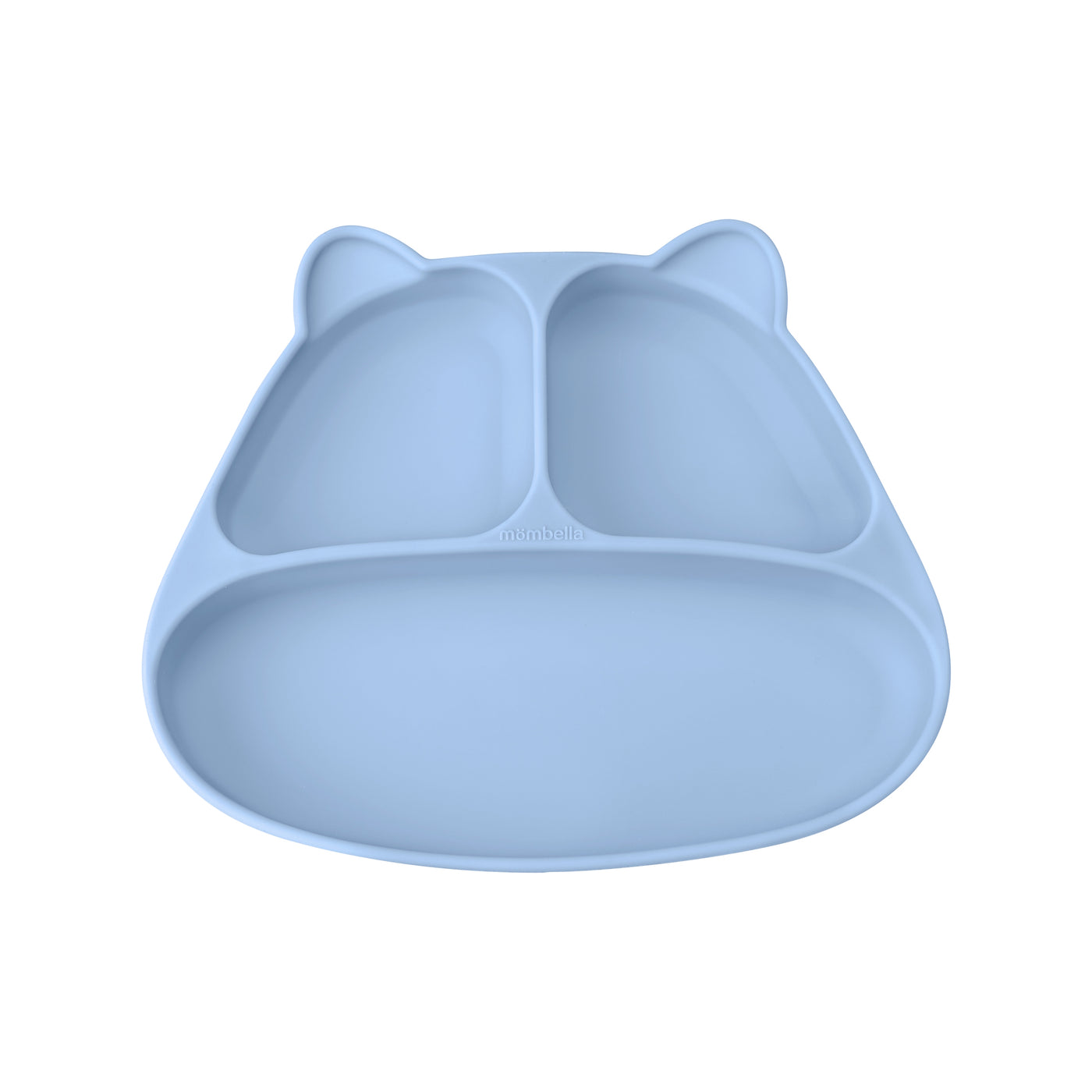 Panda Silicone Suction Dinner Plate - Light Blue