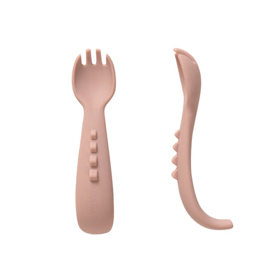 Comfy Grip Silicone Forks 2pk - Dusty Pink