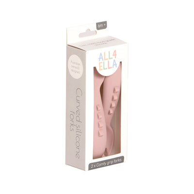 Comfy Grip Silicone Forks 2pk - Dusty Pink