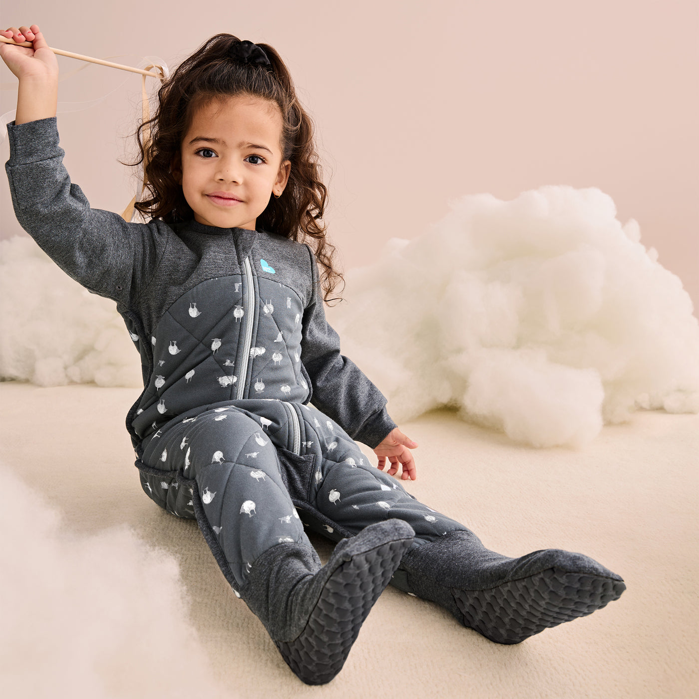 Sleep Suit Organic Warm 2.5 TOG - Lambs Best Friend Charcoal