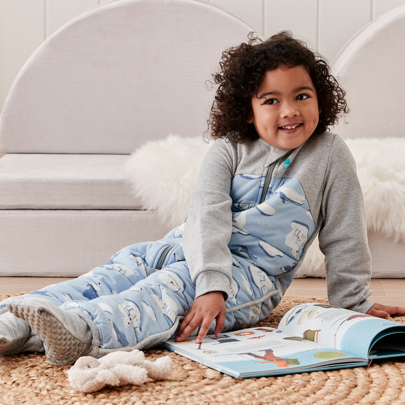 Sleep Suit Extra Warm 3.5 TOG - South Pole Dusty Blue