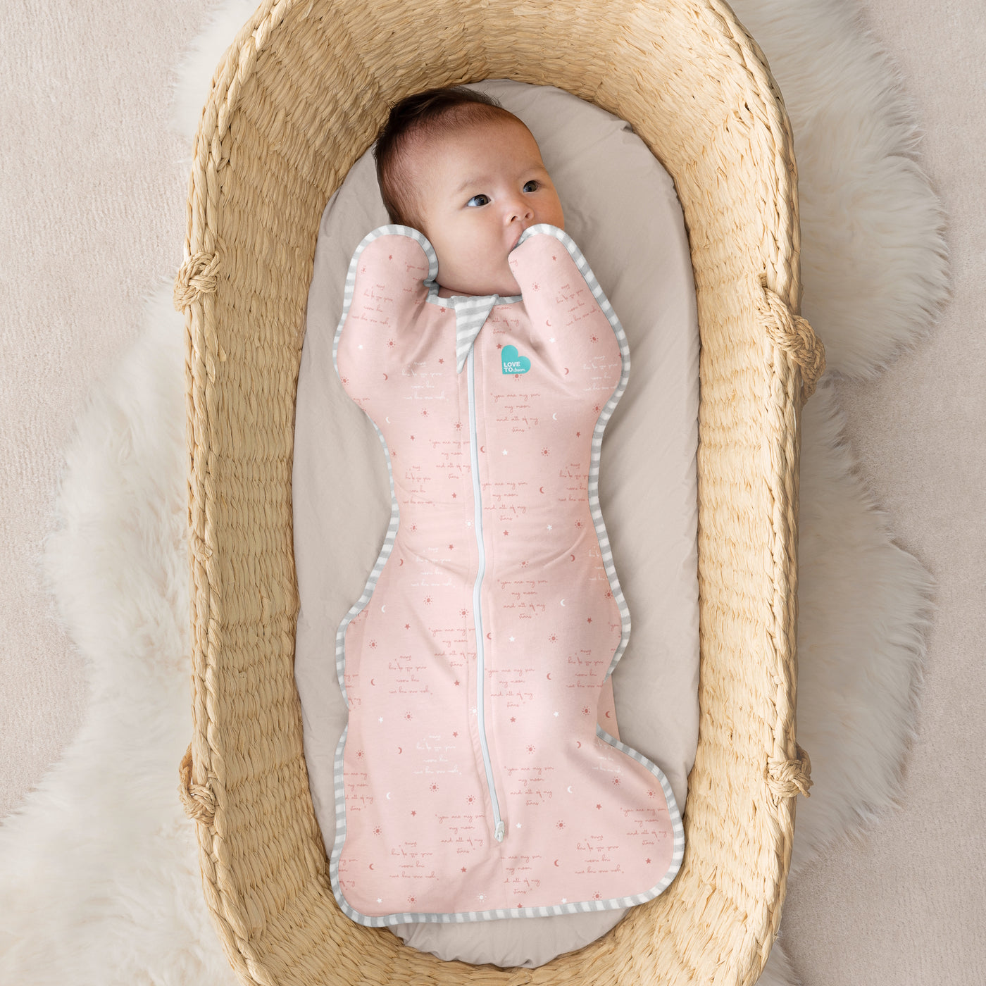 Swaddle Up™ Lite 0.2 TOG - 'You-Are-My' Pink