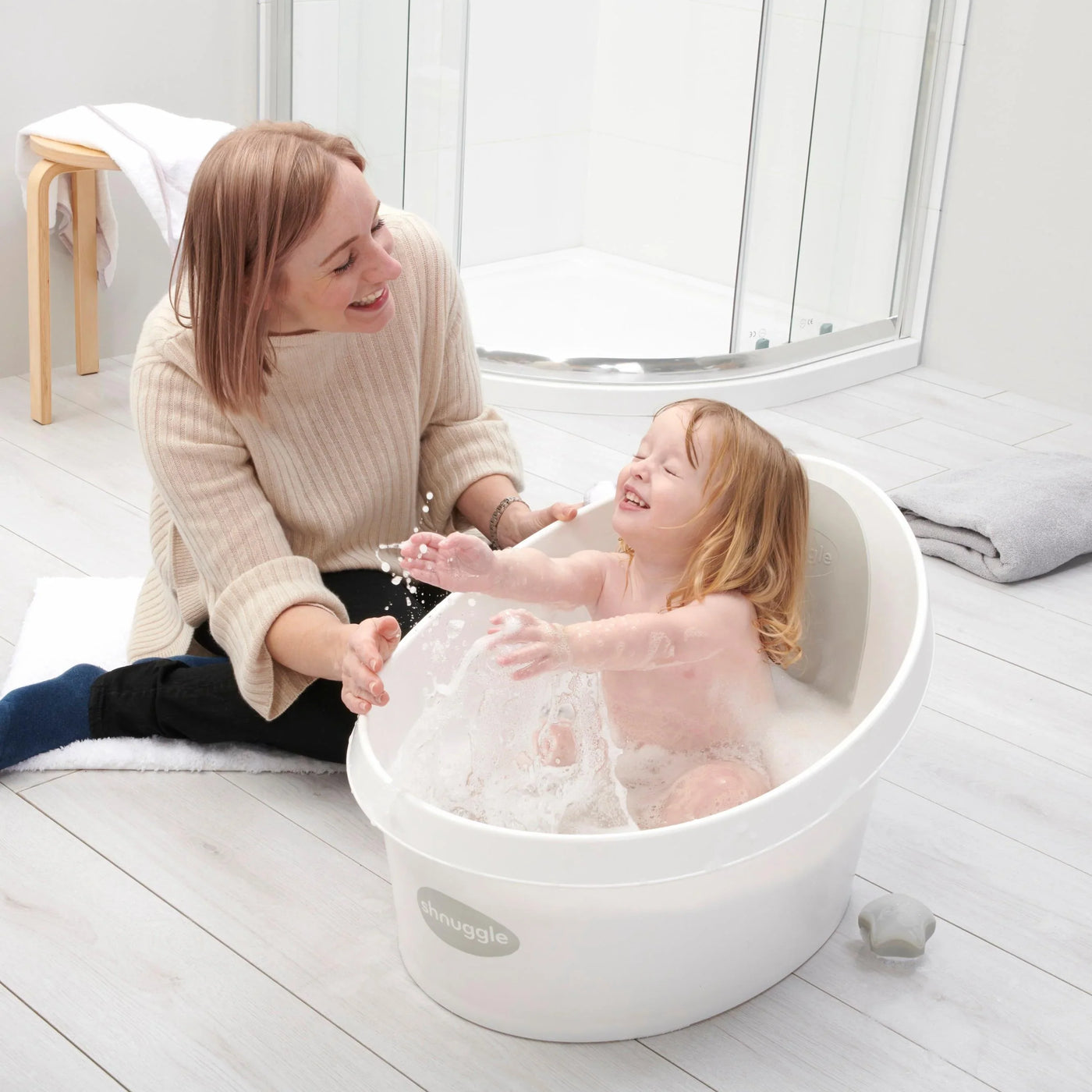 Toddler Bath - White/Grey