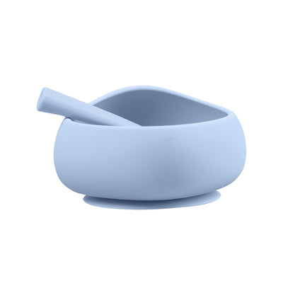 Silicone Suction Bowl - Light Blue