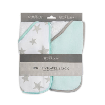 Hooded Towel 2pk - Starlight Mint