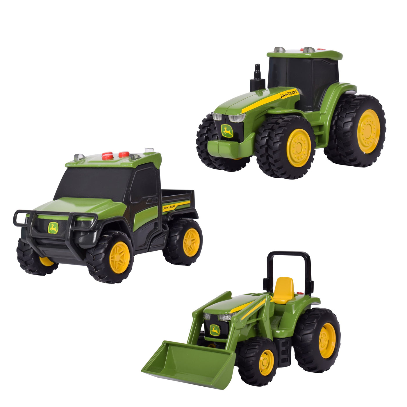 John Deere Lights & Sounds Mini Tractors 3pk